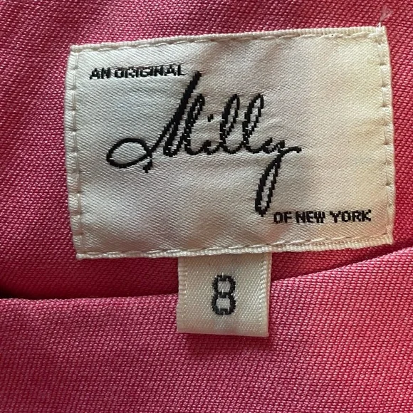 Milly Of New York Pink Dress Sleeveless Bow Balletcore Party Cocktail Size 8 - Picture 11 of 14
